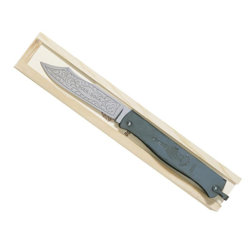 DOUK-DOUK GEANT NOIR 14CM CARBONE EN PLUMIER BOIS