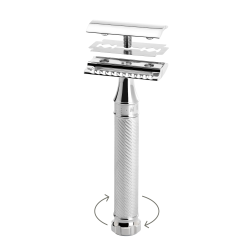 SAFETY RAZOR MUHLE TRADITION CHROME FIRM COMB